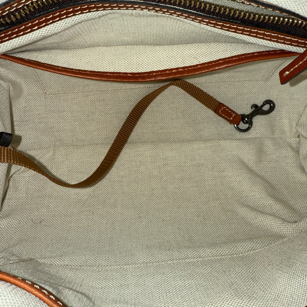 Dooney & Bourke Bright Blue and leather Satchel - Picture 5 of 7